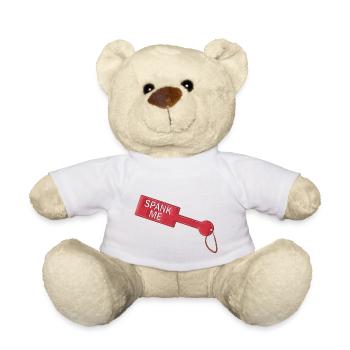 Spank Me Paddle - Teddy Bear - white - Front