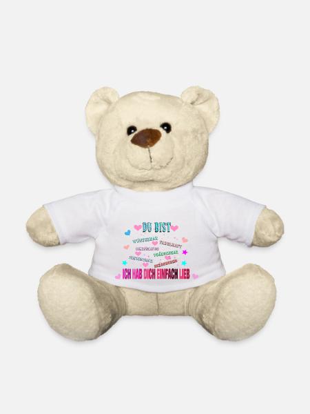 Du bist wunderbar - Teddy - Weiß