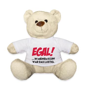 EGAL in my head was the funny gift - Teddy Bear - white - Front