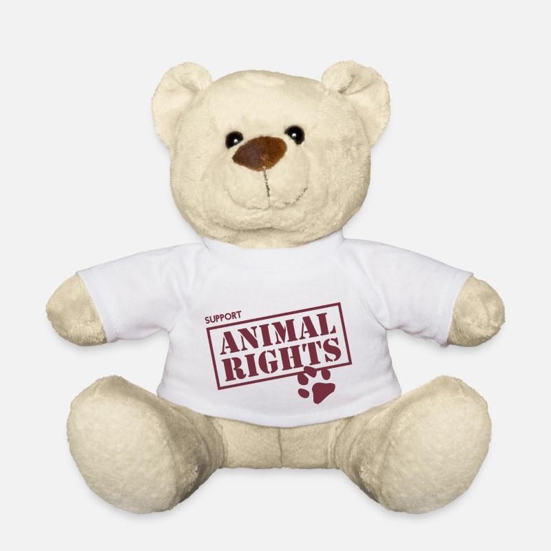 Support Animal Rights - Teddy Bear - white