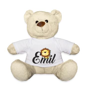 Emil Name Baby Kind Kinder Geschenk - Teddy - Weiß - Vorne