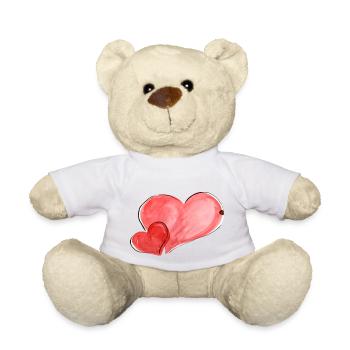 Heart - Teddy Bear - white - Front