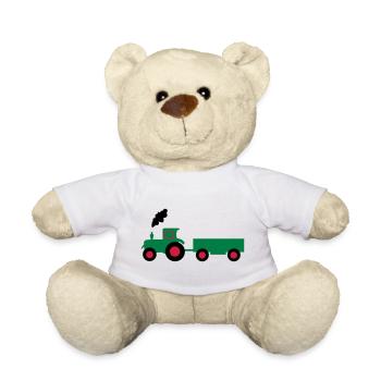 tractor anhaenger - Teddy Bear - white - Front