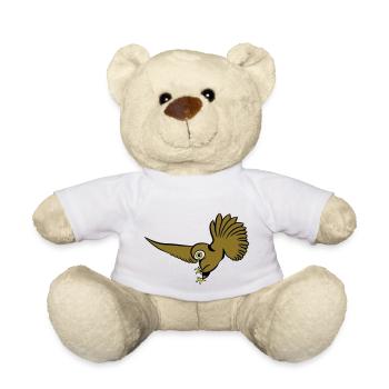 Chasing OWL bird - Teddy Bear - white - Front