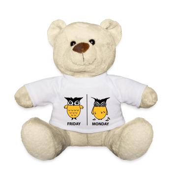 friday and monday - Nounours - blanc - Devant