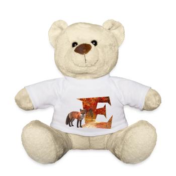 e herbstwald mit fuchs - Teddy - Weiß - Vorne