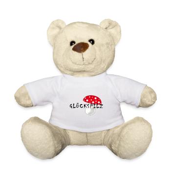 Glückspilz, Pilz, Fliegenpilz - Teddy - Weiß - Vorne