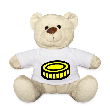 Coin design - Teddy Bear - white - Front