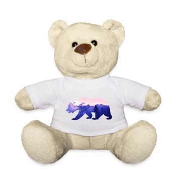 Bear grizzly forest nature - Teddy Bear - white - Front