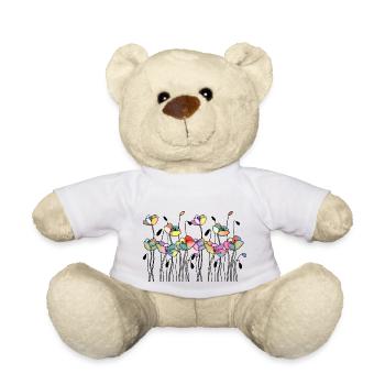 Flowers - Teddy Bear - white - Front