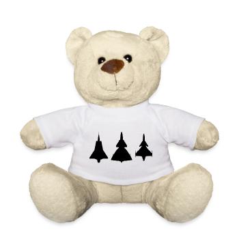 Draken / Viggen / Gripen / Düsenjäger - Teddy - Weiß - Vorne