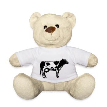 logo de vache - Nounours - blanc - Devant