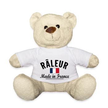 Râleur made in France - cadeau humour homme - Nounours - blanc - Devant