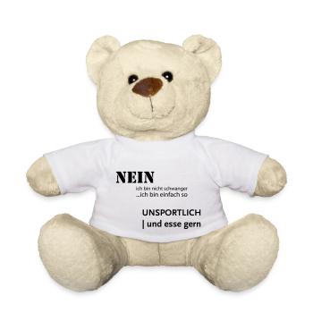 Nicht Schwanger - nur kräftig - Teddy - Weiß - Vorne