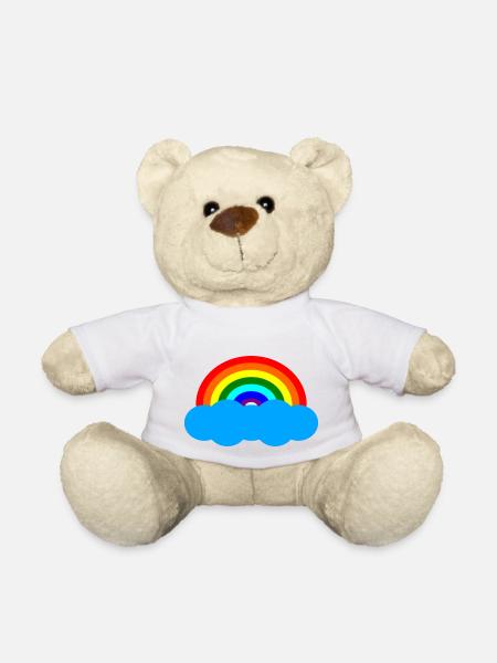 arc-en-ciel - Nounours - blanc