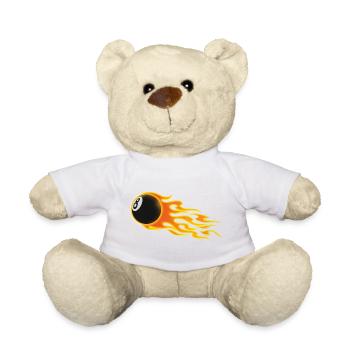8, billiards, snooker, pool - Teddy Bear - white - Front