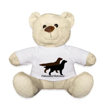 Flatcoated Retriever schwarz und leber - Teddy - Weiß - Vorne