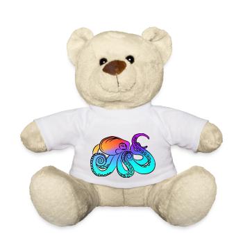 Colorful octopus by The Manzanita - Nounours - blanc - Devant