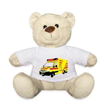 RTW Rettungsdienst Krankenwagen Einsatz Alarm KTW - Teddy - Weiß - Vorne