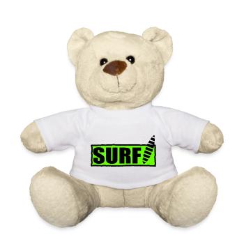 SURF. SURFEUR. SURFEUSE. SPORT. VACANCES. VOYAGE. - Nounours - blanc - Devant