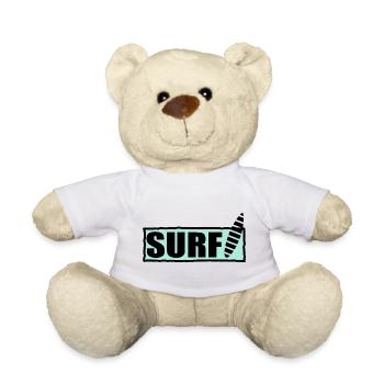 SURF. SURFEUR. SURFEUSE. SPORT. VACANCES. VOYAGE. - Nounours - blanc - Devant