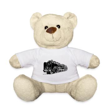 Steam locomotive of the Deutsche Reichsbahn - Teddy Bear - white - Front