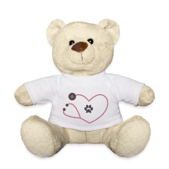 Animal Physician Veterinarian Stethoscope - Teddy Bear - white - Front