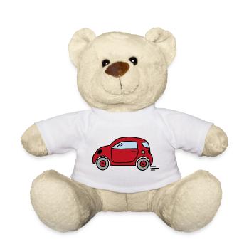 Car - Teddy Bear - white - Front