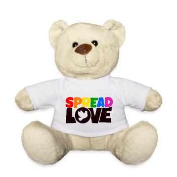 Liberté et paix pour une diversité colorée - Nounours - blanc - Devant