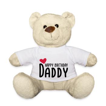 Joyeux anniversaire papa - Nounours - blanc - Devant