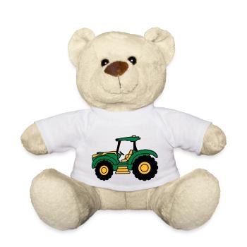 Conduite de tracteur agricole - Nounours - blanc - Devant