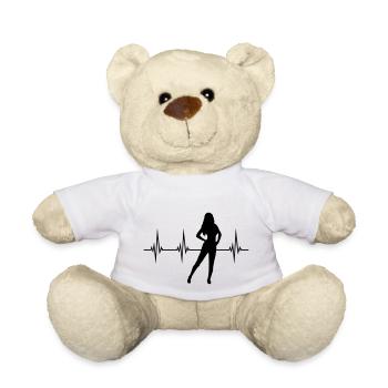 Herzschlag Hot Girl - Teddy - Weiß - Vorne