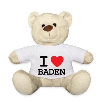 I Love Baden - Ich liebe Baden - Teddy - Weiß - Vorne