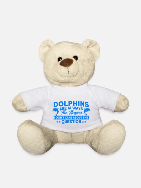 Delfin Delfin Liebhaber Tier Delfine Geschenk - Teddy - Weiß