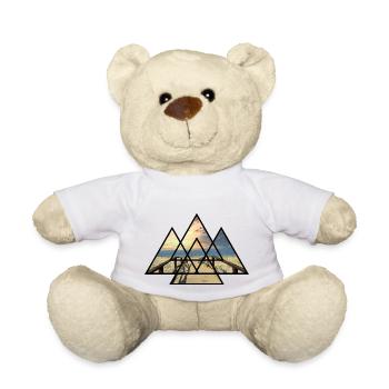 T-Shirt Triangle Plage Vacances Mer Cadeaux Vacances - Nounours - blanc - Devant