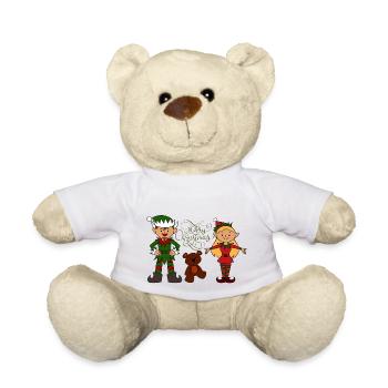 Colorful elves - Teddy Bear - white - Front