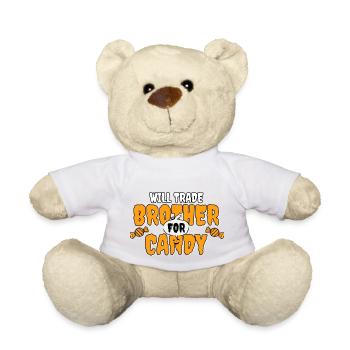 Halloween lustig Bruder Witz Kinder Geschwister - Teddy - Weiß - Vorne