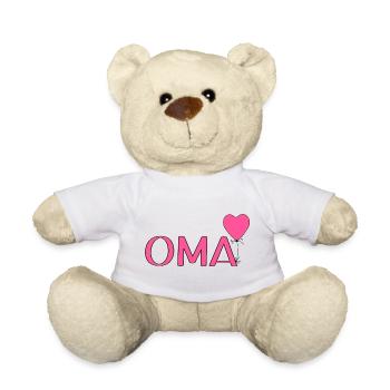 Oma Luftballon Herz - Teddy - Weiß - Vorne