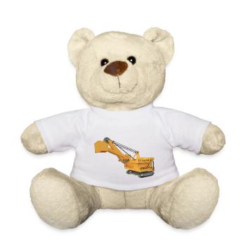 Huge excavator - Teddy Bear - white - Front