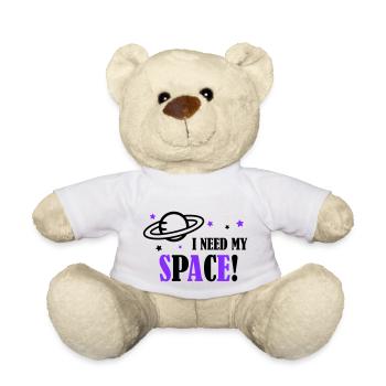 I need my Space! - Teddy - Weiß - Vorne