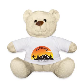 Aventure, libre et sauvage, cadeau pour aventurier - Nounours - blanc - Devant