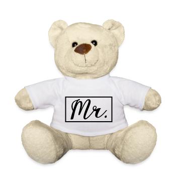 Mr. Matching Couple Engagement Wedding Honeymoon - Teddy Bear - white - Front