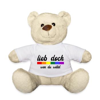 Lieb Doch Wen Du Willst - LGBTQ Spruch - Teddy - Weiß - Vorne