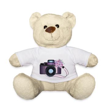 CAMARA CON FLORES - Nounours - blanc - Devant