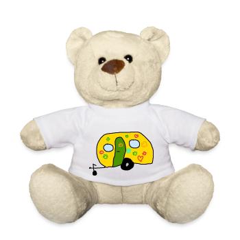 Wohnwagen Flower Power - Teddy - Weiß - Vorne