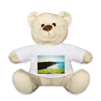 Cliffs Of Moher Watercolor Painting - Teddy Bear - white - Front