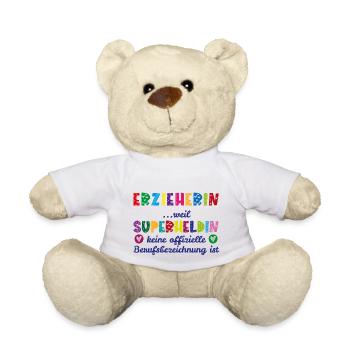 Erzieherin Superheldin - Teddy - Weiß - Vorne