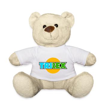 Le lettrage TRI REX dans le cercle est le triathlon - Nounours - blanc - Devant