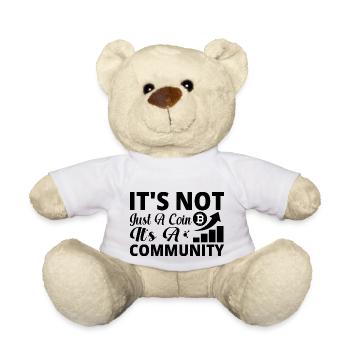 Bitcoinspruch Shirt - Teddy - Weiß - Vorne