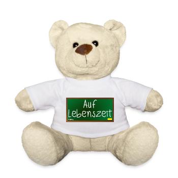 Verbeamtung - Beamter auf Lebenszeit - SCHULE - Teddy - Weiß - Vorne